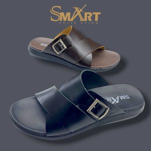 Smart new two belts cross original leather Slippers.