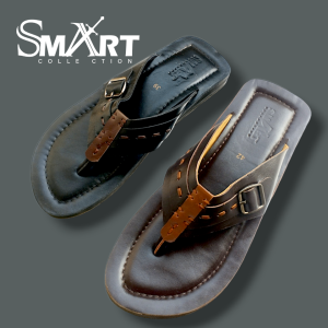 Smart Leather two belts stylish Slippers