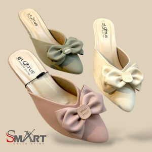 Women Mules with Bows Flats - half shoes
