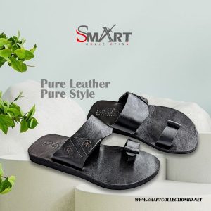 Smart Collection Pure Leather Toe-Loop Sandals