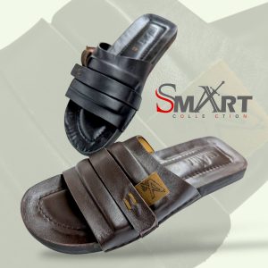 Smart Collection Men’s Leather Slide Sandals